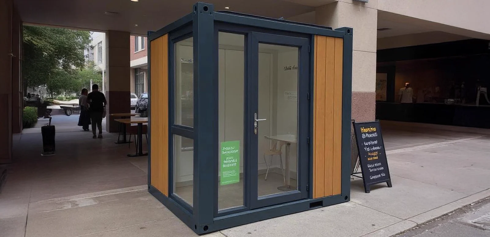 Series 200 XS garden room — close-up of cladding and door detail.