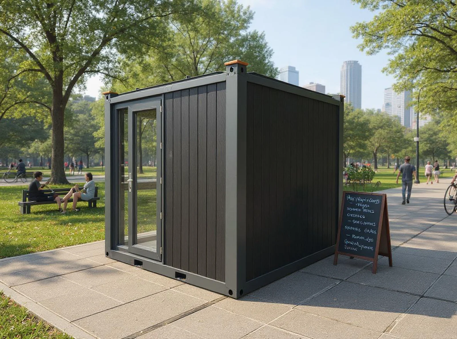 Series 300 S garden room — alternate site angle with paving detail.